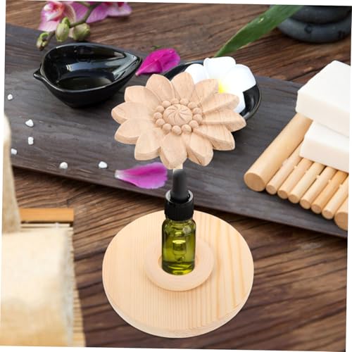 Difusor aromático eléctrico de madera Happyyami lotus miniatura 6