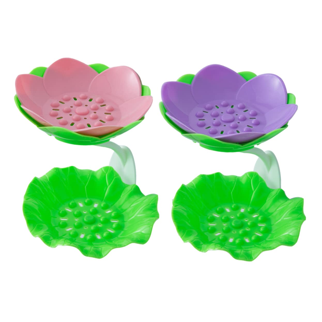 Beatifufu2pc Soap Box Sponge Dish Squid Industries Toilet Soap Dish Flowers Soap Holder Soap Dish with Drain Self Draining Soap Dish Shower Polypropylene Accessories Travel Household