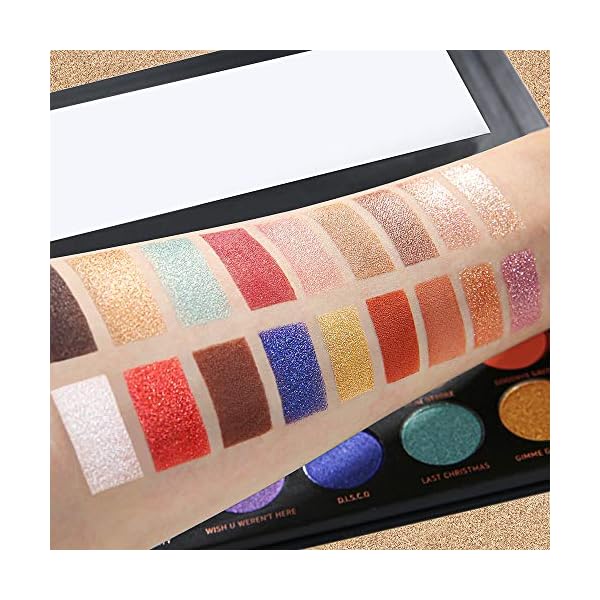 IYOOH Ultra Diamond Glitter Eyeshadow Palette, 28 Colors Professional Pressed Powder Makeup set, 4 Pearly Glitter + 9 Smooth Matte + 15 Cream Shimmer