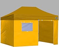 Vista 10 de Eurmax - Kit de paredes con cierre para toldo de 10 x 20 pies, con ventana de malla y puerta enrollables, solo 4 paredes (color blanco)