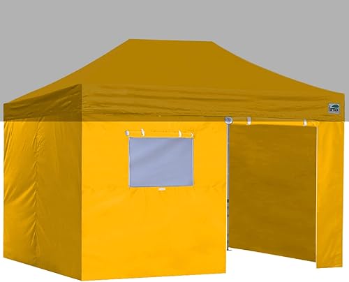 Miniatura 10 de Eurmax - Kit de paredes con cierre para toldo de 10 x 20 pies, con ventana de malla y puerta enrollables, solo 4 paredes (color blanco)