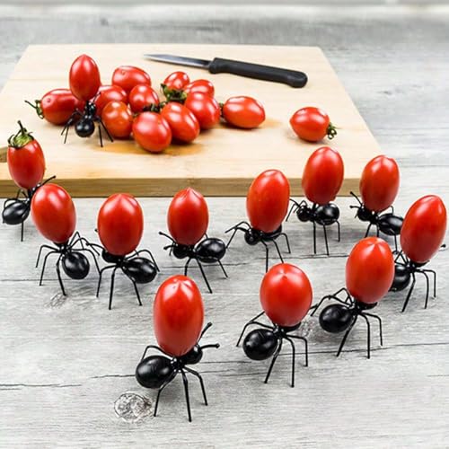 12pcs Party Ants & Hardworking Ants Series Fruit Picks for Kids Lunch Bento Box, Party Fruit Platter, Bar Cocktail Decor (12 pcs)