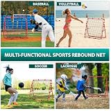 LIANTRAL Siatka baseballowa, regulowana, do piłki nożnej, siatkówki, softballu, przenośna, składana, do ćwiczeń podawania i strzelania, siatka do siatkówki, czerwona