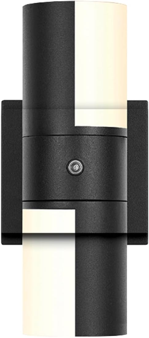 LEDVANCE SYLVANIIA Wall Mount Sconce LED Light, 11.5W, 5 CCT Select (2700K/3000K/3500K/4000K/5000K) with Built-in Sensor, Wet Rated, Black - 1 Pack (64007)