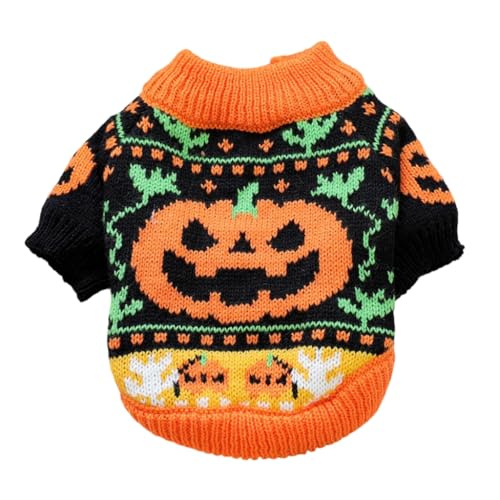 Funny Pumpkin Pattern Pet Winter Sweater Breathable 2 Leg Design Pullover Clothes For Small Dog Cats Event