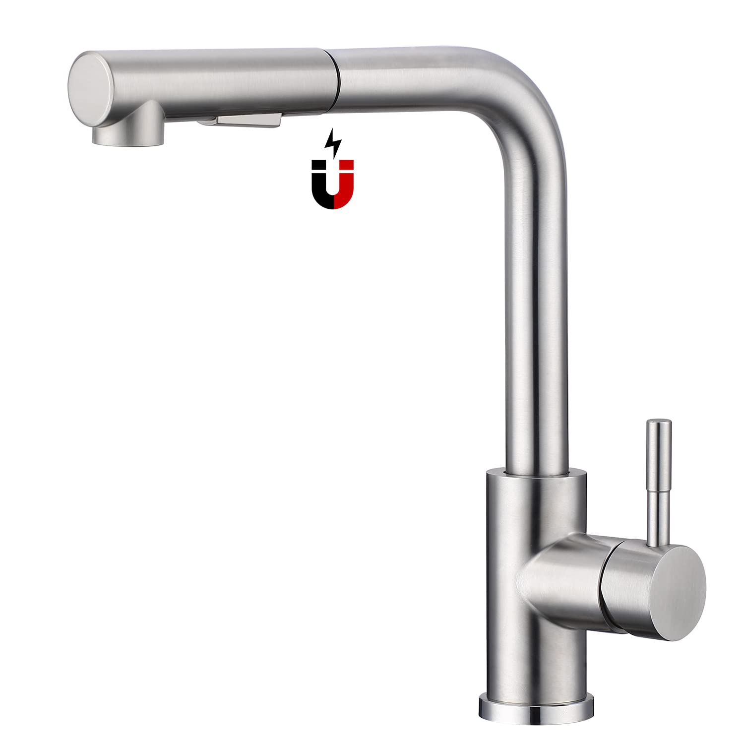 Kitchen Taps with Pull Out Spray, Stainless Steel Tap Mixer Kitchen Sink Mixer Taps, VENTCY Large Kitchen Tap Kitchen Mixer Tap Spout Pull Out Kitchen Tap