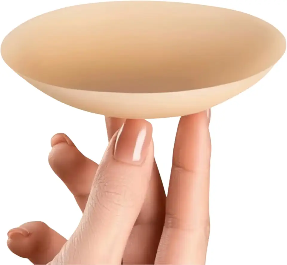 Protetor de Mamilo em Silicone Adesivo, Tapa Seio Invisível, Ultrafino, Reutilizável, Lavável, À Prova d'Água e de Suor