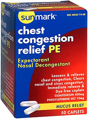Sunmark Sunmark Chest Congestion Relief Pe, 50 tabs (Pack of 2)