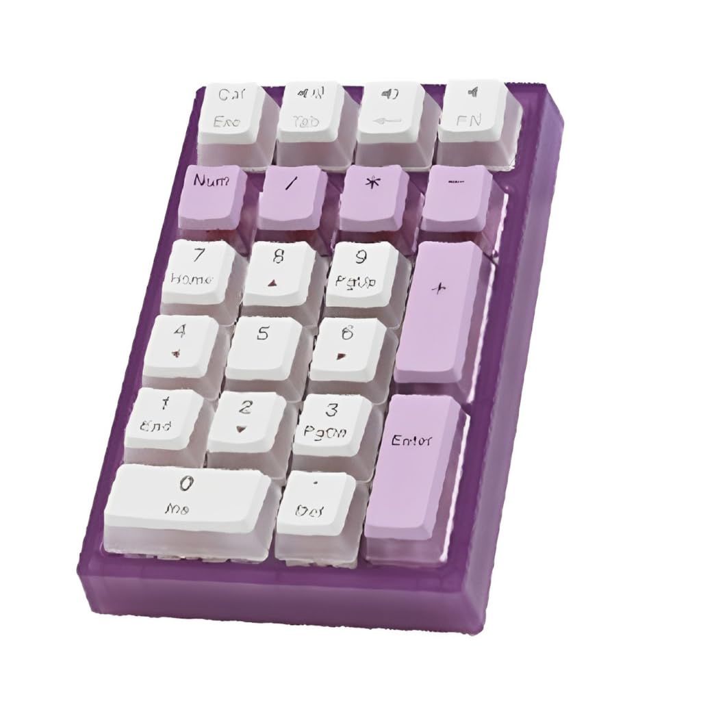 Teclado numérico mecánico de 21 teclas, teclado numérico intercambiable en caliente, con cable, retroiluminado, USB C, teclado numérico para laptop, computadora de escritorio
