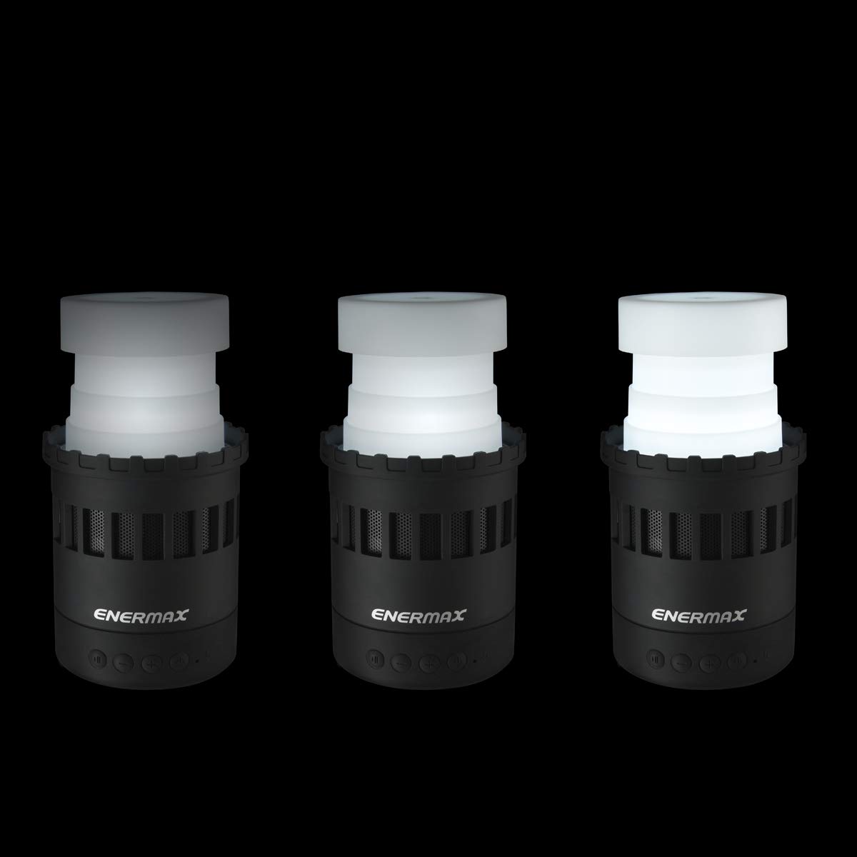 ENERMAX PHAROSLITE bezprzewodowy głośnik stereo Bluetooth 7 w 1 z wbudowanym odtwarzaczem muzyki i gniazdem Micro SD; EAS05-BK czarny