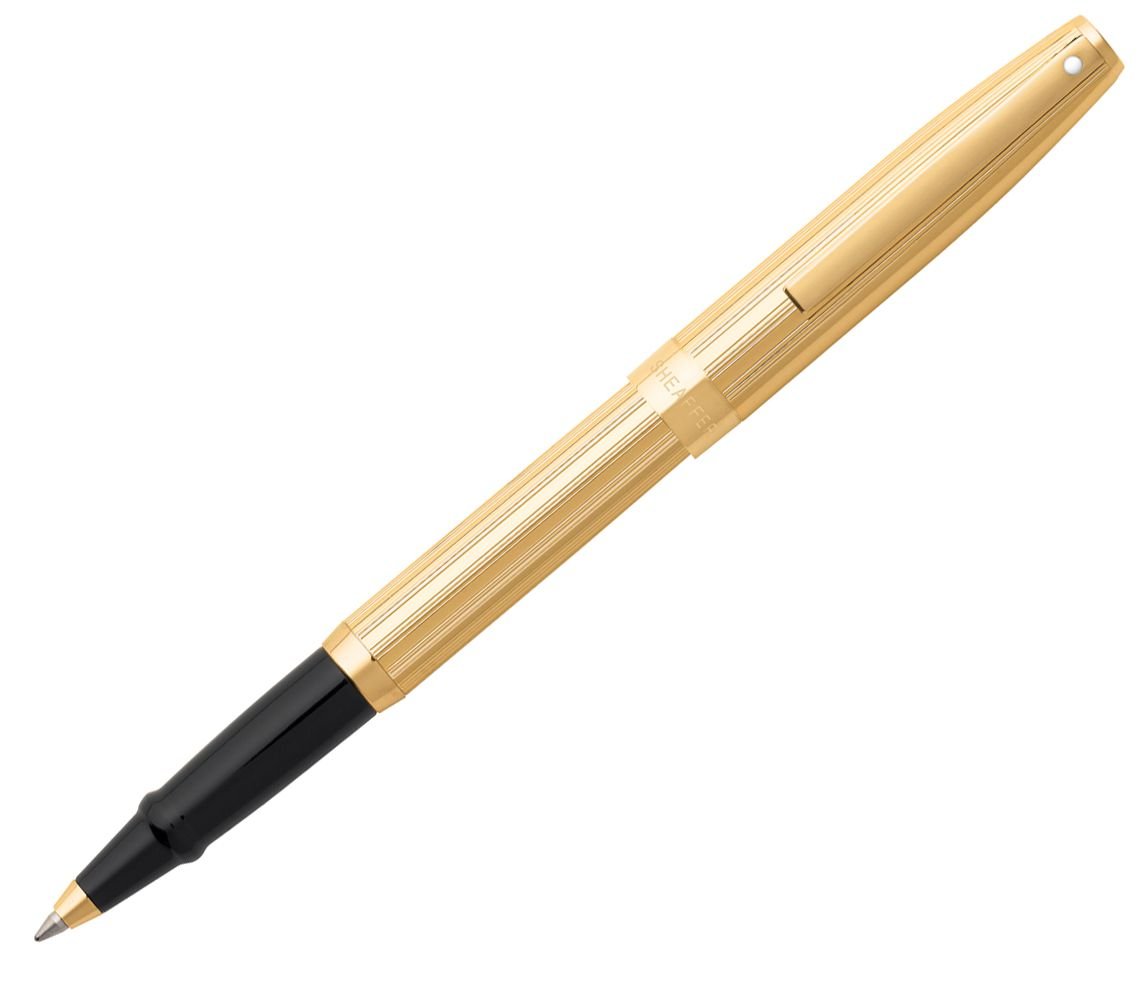 Sheaffer Sagaris Toned Cap and Barrel Rollerball Pen - Fluted Gold โ image 1