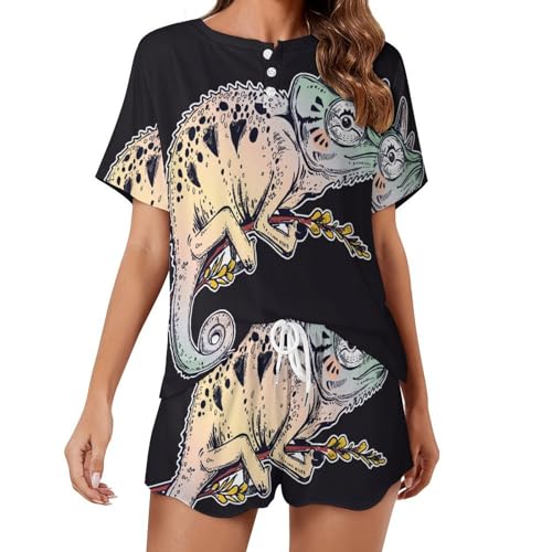 Pyjama court femme contre la chaleur nocturne ensemble léger et fluide