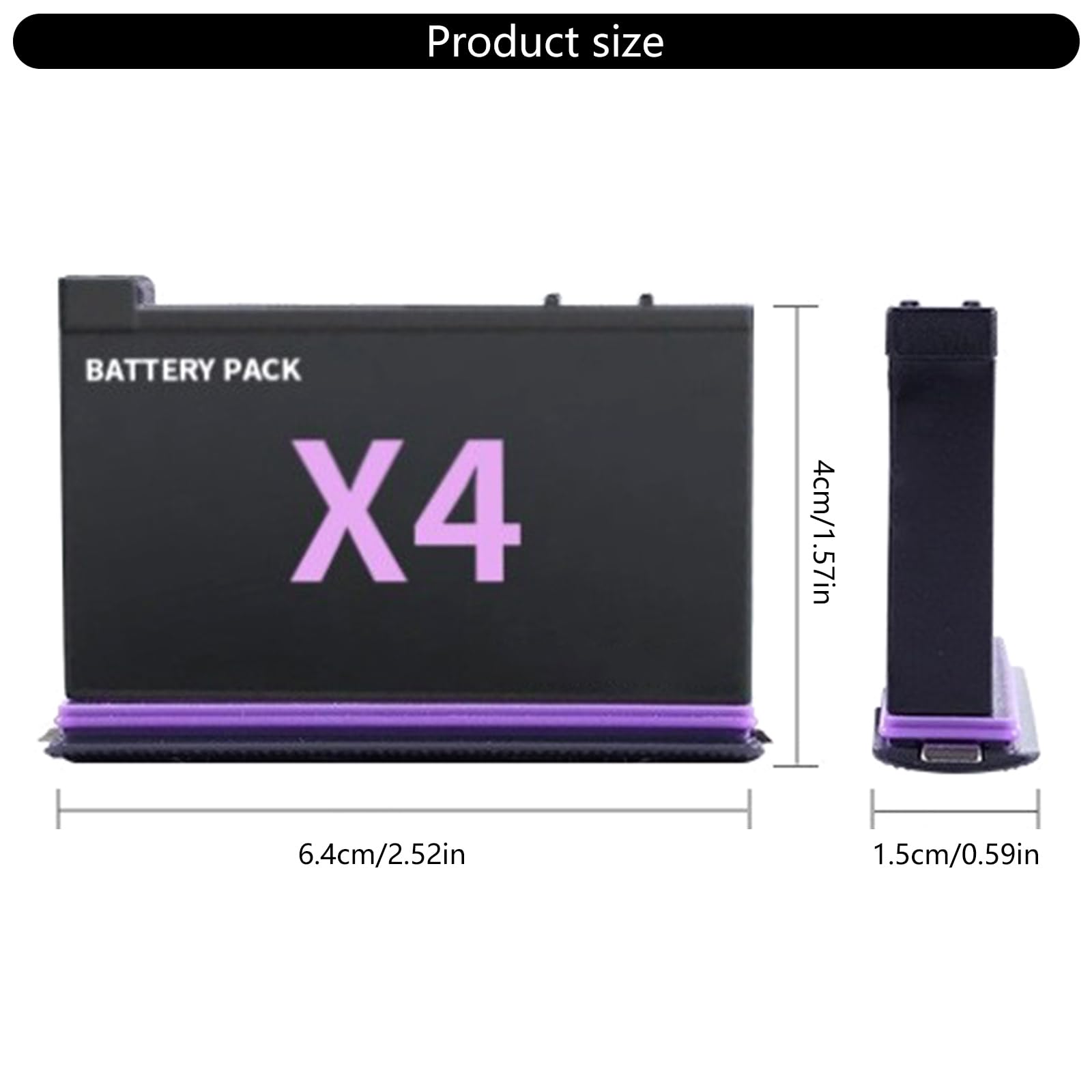 Batteria per action camera panoramica con decodifica completa