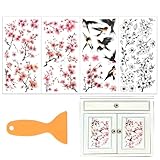 Emballage et taille-- Le paquet comprend 1 grattoir et 4 feuilles d'autocollants en 4 styles, 1 feuille/style et 4 feuilles/set. La taille de chacun est d'environ 15x30cm , la taille finie est d'environ 60x30cm