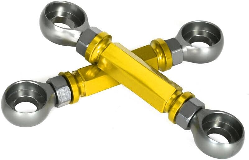 DR-Z400SM Lowering Link Adjustable Rear Drop Link Compatible With DR-Z400 SM/S/E DR650/S/SE GSX1300R HAYABUSA KLX300 KLR650 ZX6R KX112/KX80/KX120 KX85,NC750 CB400X/F,CB500X/F,CNC (Gold)