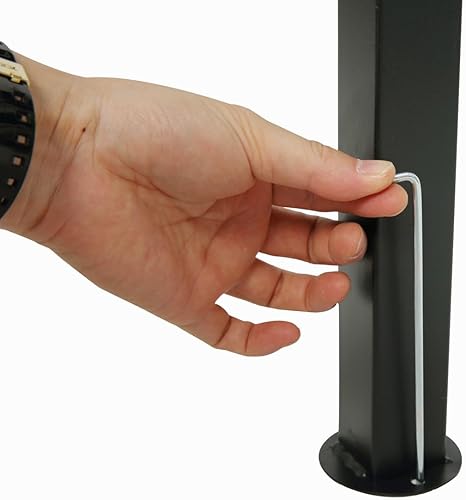 Miniatura 8 de Gazebo de parrilla de 8 x 5 pies, carpa de parrilla para parrilla al aire libre, kiosco de barbacoa de doble nivel con marco de acero, dos estantes,