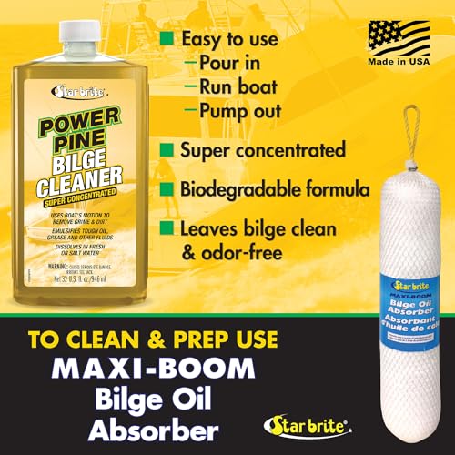 STAR BRITE Concentrated Power Pine Bilge Cleaner – Utilizes Your Boat’s Motion to Remove Oil and Grime, Leaving a Fresh Pine Scent