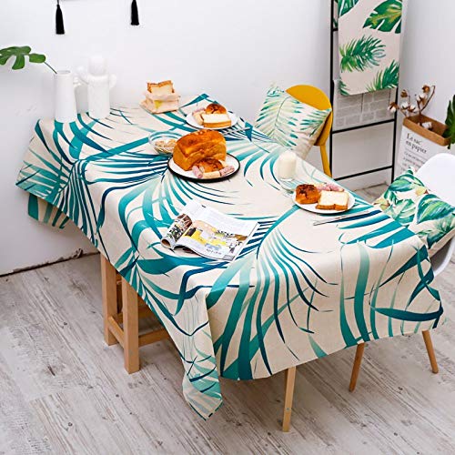 XXDD Plant System Pattern Dustproof Tablecloth Washable Tablecloth Tea Table Waterproof and Dustproof Tablecloth A6 140x140cm
