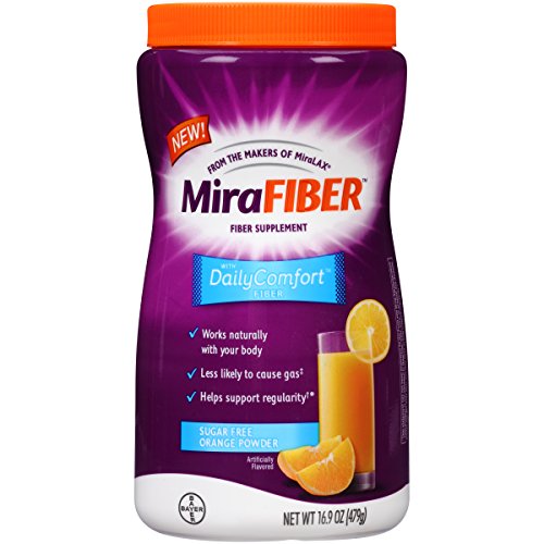MiraLAX Mirafiber Powder, Sugar Free Orange, 16.9 Ounce MiraLAX Mirafiber Powder, Sugar Free Orange, 16.9 Ounce