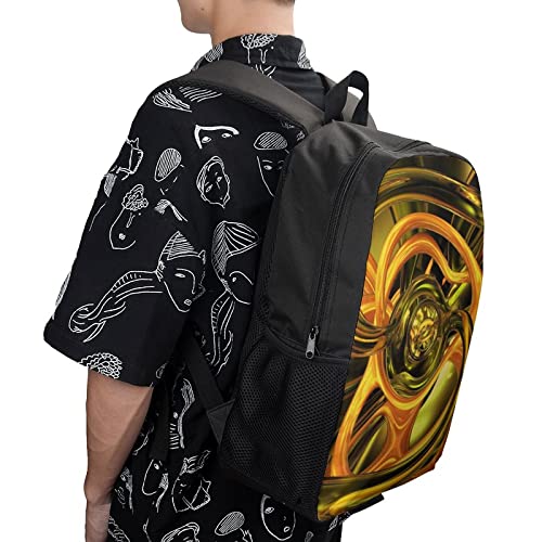 Sac à dos scolaire 17 pouces avec imprimé numérique 3D pour ado - 4