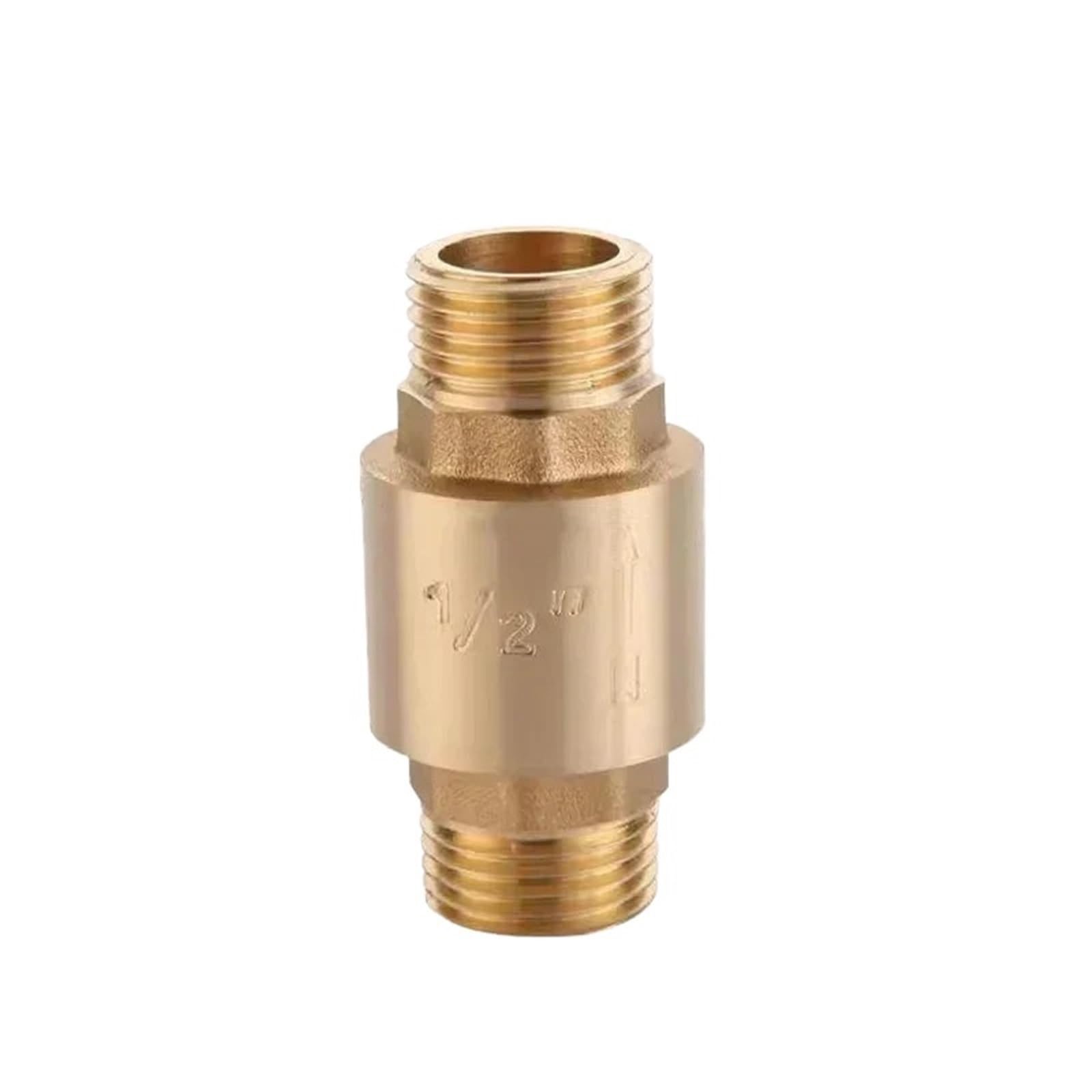 1/2" 3/4" 1" Brass Vertical Lift Spring Check Valve 1-Way Non-Return Valve(BSP1I2 Male)