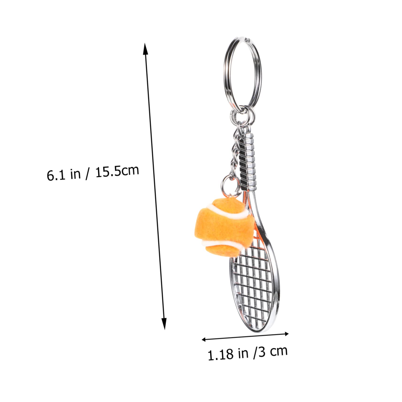 Beavorty 3 Set Portachiavi Da Tennis Racqueto La Racchetta Catena Chiave Racchetta Da Pong Gomme Palla Palline Decorazioni Chiave Portachiavi Con Racchetta Da Tennis Metallo 5 Pezzi*3