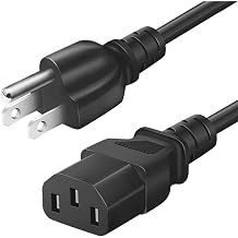 Power Cord Cable for Amplifier Musical Peavey Vox Guitar Amp PC AC Amplifiers, 18 AWG Universal AC 3-Prong Cable 10FT