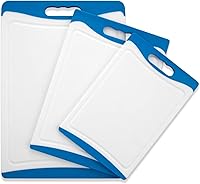 Vista 1 de Extra Large Cutting Board, Dishwasher Safe Chopping Boards With Juice Grooves and Easy Grip Handle, 3 Pieces Plastic Cutting Board Set