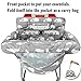 2-in-1 Shopping Cart and High Chair Cover for Baby, Padded Cover, Fold'n Roll Style, Portable with Carry Bag (Gray Elephant)