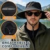EINSKEY Wide Brim Sun Hat, UPF 50+ UV Protection Waterproof Packable Bucket Hat for Men & Women, Fishing Hiking Beach Garden Black #4