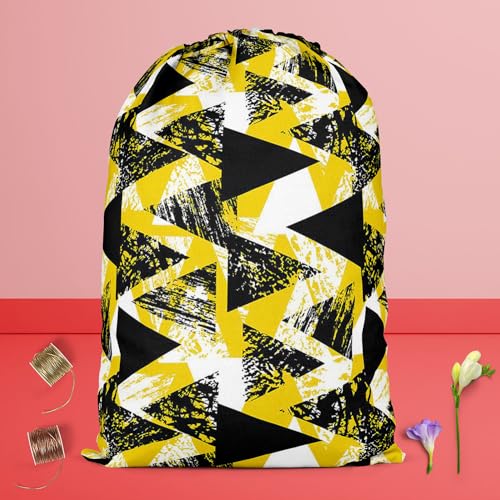Image of ArtzFolio Geometrical Behaviour D1 | Reusable Sack Bag | Bag for Gym, Storage, Vegetable & Travel