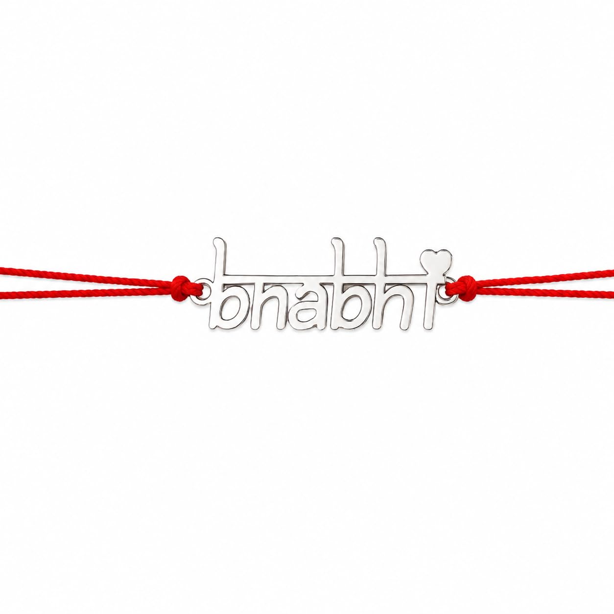 925 Sterling Silver Bhabhi Rakhi | Elegant “Bhabhi” Name Charm Rakhi for Sister-in-Law | Pure Silver 15x5mm Charm | Adjustable Red-White Thread | Raksha Bandhan Gift | Premium Box Packaging-image-18