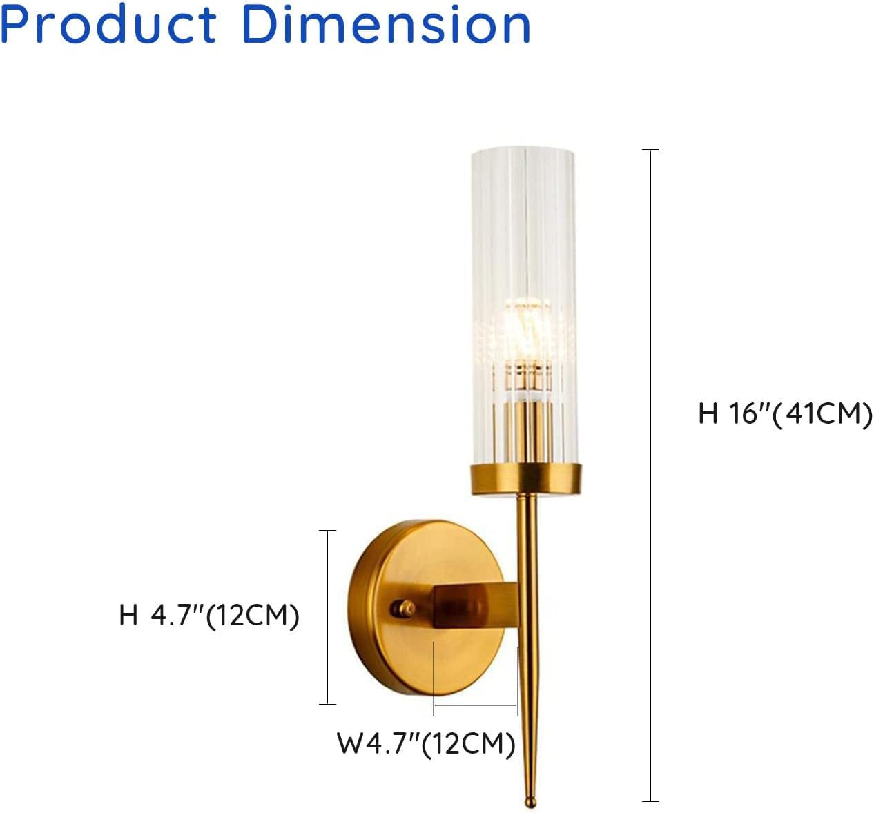 Best Cyber Deals 🔥 CROSSIO Modern Brass Wall Sconces Minimalist Brass Wall Lamp Decor Glass Lamp Shade Flush Mount Fixture for Bedside Hallway Bathroom Hotel