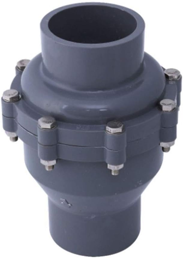 Inline Check Valve*Check Valve,PVC Non-Return Valve,25 32 40 50MM Inner Plastic Flap Check,DN25 DN32 DN40 DN50 Valve Universal Vertical Horizontal,1pcs (Size:50mm) (Size : 25mm)