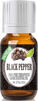 Healing Solutions 10ml Oils - Black Pepper Essential Oil - 0.33 Fluid Ounces