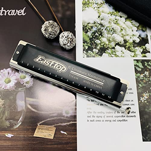 Harmonica Couleur harmonica T16-64K 16 trous 64 frettes orgue harpe cuivre Anches C professionnel instruments clés - Les Beatles, Paul McCartney, John Lennon, RIngo Starr, George Harrison Harmonica Couleur harmonica T16-64K 16 trous 64 frettes orgue harpe cuivre Anches C professionnel instruments clés – Image 8
