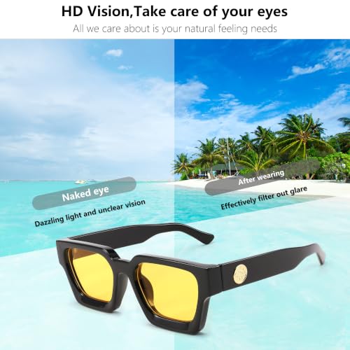 Image of FEISEDY Vintage Small Sunglasses Oval Slender Metal Frame Candy Colors B2277