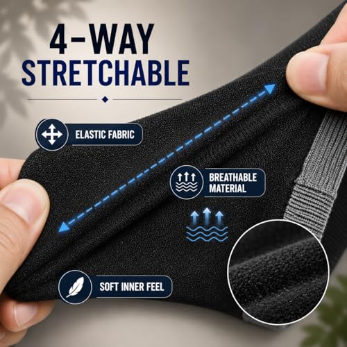 Image of AutokraftZ UV Protection Arm Sleeves for Men & Women | UPF 50+ Cooling Sleeves with 𝐅𝐑𝐄𝐄 Microfiber Cloth | Quick Dry, Anti-Tan & Stretch Fit Hand Sleeves for Bike Riding, Cycling & Outdoor Use