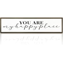 Inspirational Wood Sign, You are My Happy Place Sign, Romantic Home Decor, Master Bedroom Decors, Desk Decor Art, Farmhouse Shelves Decoration