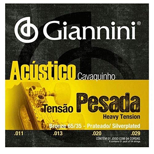 Encordoamento cavaquinho Giannini bronze pesado 65/35 GESCPA