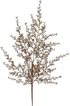 23 Inch Washed Seeded Spray, One Unit, Artificial Floral Stem with Muted Gold Tones, Faux Botanical Accent for Arrangements, Wreaths and Home Decor