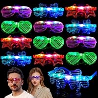 Mikulala 12 Piezas LED Gafas De Luz Para La Fiesta De Neón Gafas