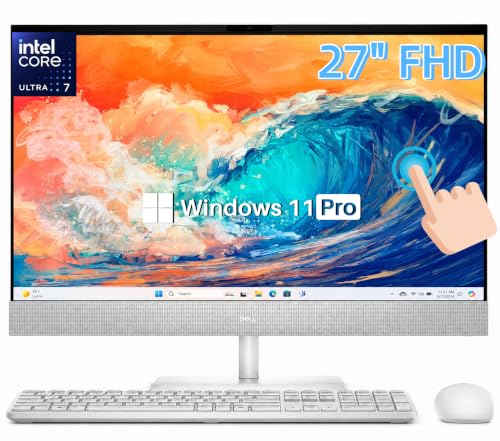 Image of Dell All-in-One Desktop Computer 27 inch Touchscreen Core Ultra 7 355 32GB RAM