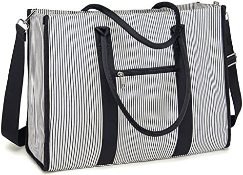 Laptop Tote Bag for Women Work 15.6 inch Canvas Shoulder Bags Computer Messenger Purse Teacher Handbag Office Briefcase