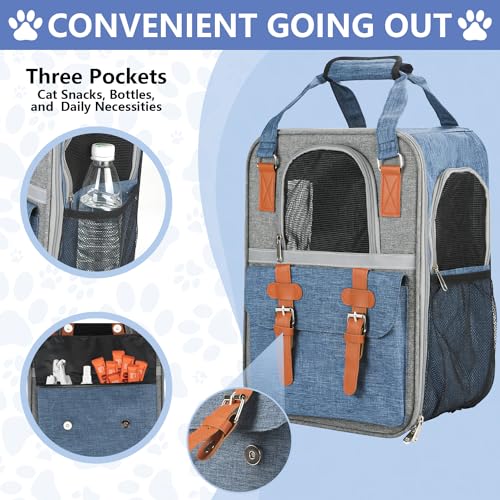 Cat Backpack, Cat Backpack Carrier, Pet Carrier for Small Dogs and Puppies up to 15 lbs, Versatile and Perfect for Travel, Walks, Outdoors and at Home! - Thumbnail 4
