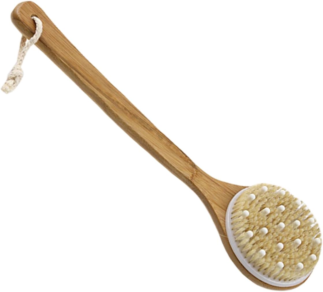 VALICLUD 1pc Long Handle Back Scrubber with Soft Bristles Slip Bath Brush for Deep Cleansing Exfoliation Body Massage Tool for Men Women Shower