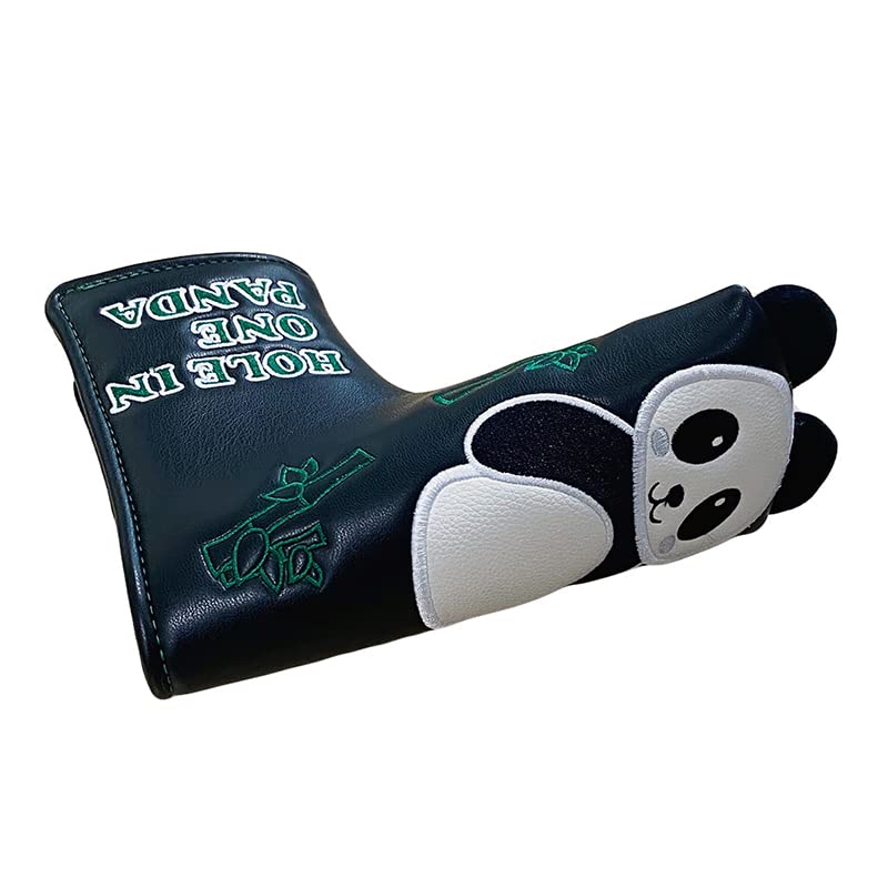 Golf SchläGerkopfhüLlen Niedliche Panda-Golf-Putter-Abdeckung, Golf-Kopfbedeckung, Schutz, 2 Stile GolfschläGer Hauben(1)