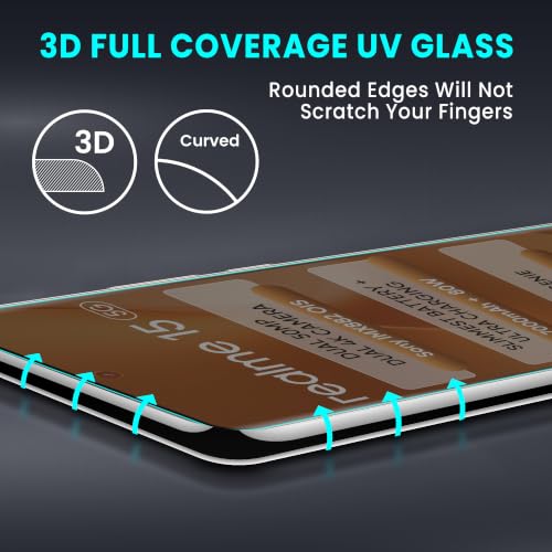 Image of FIRST MART Anti-Spy Privacy Tempered Glass for Realme 15 / Realme 15 Pro - 9H Screen Protector, Anti-Peeping, Bubble-Free, Edge to Edge [2 Pack]