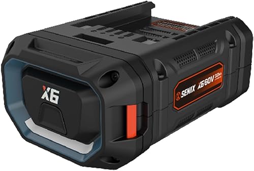 Miniatura 5 de SENIX X6 Batería de iones de litio de 60 voltios máx.* 4 Ah de 60 voltios máximo* Herramientas inalámbricas para césped y jardín, sin decoloración,