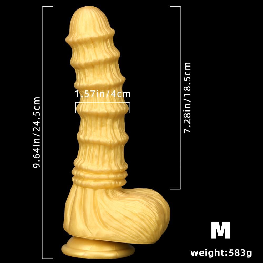 Thick Dildo with Suction Cup Huge Dildo Thrusting Dildo Anal Plug Dildo Girthy Dildo Big Size Adult Long Penis for Woman(Medium)